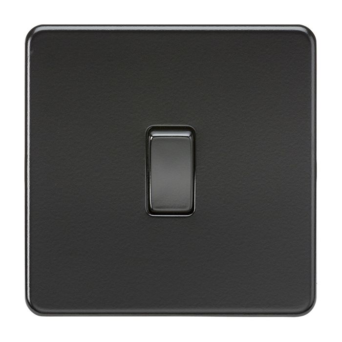 MLA Screwless 20A 1G DP Switch - Matt Black