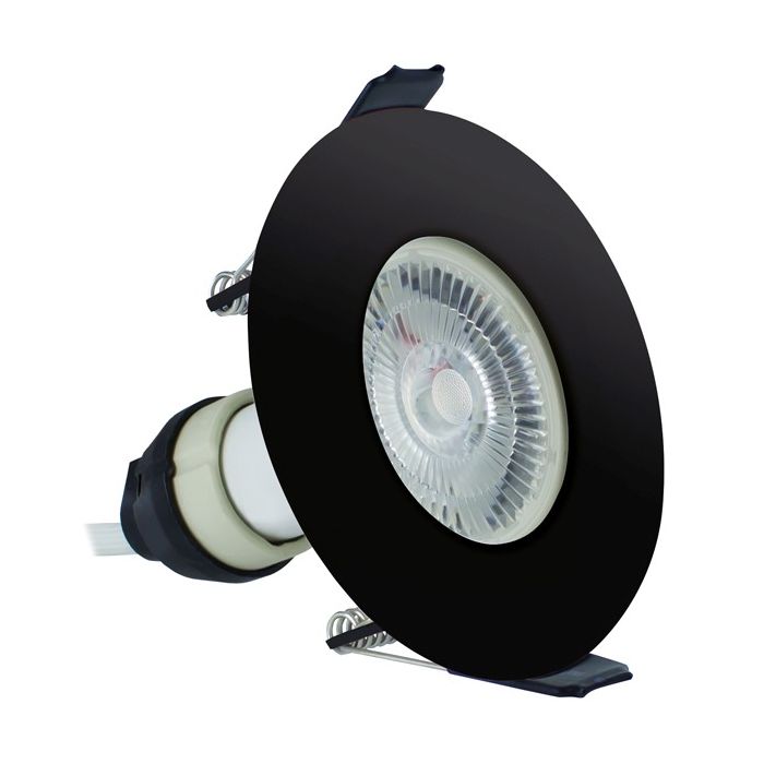 Integral LED Black Round Fire-Rated Downlight