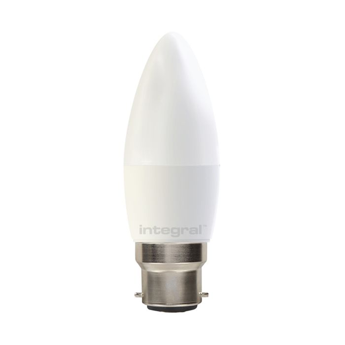 Integral LED 6.5W Candle BC (B22) 5000K Clear Finish