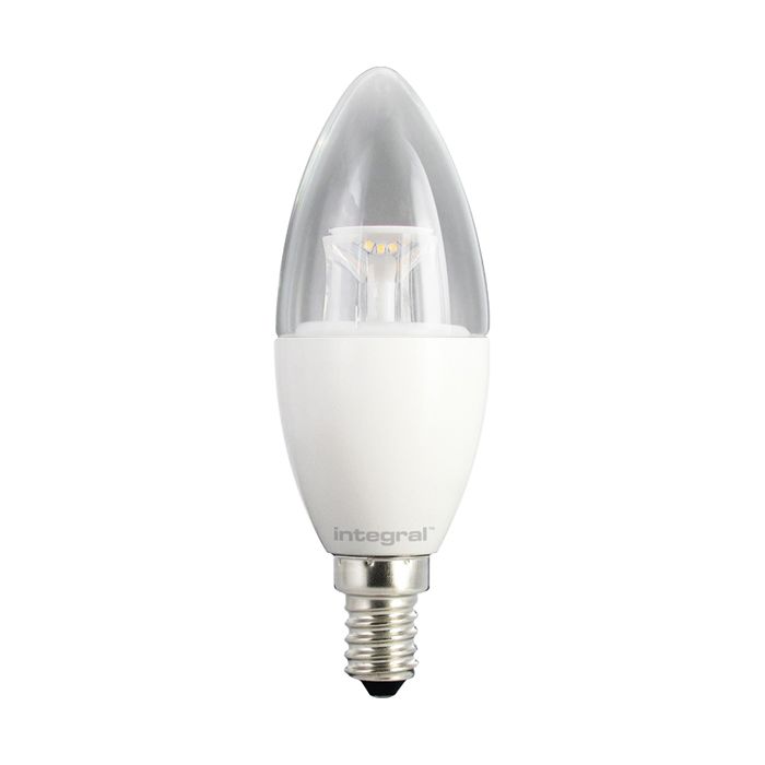 Integral LED 6.5W Candle SES (E14) 2700K Clear Finish