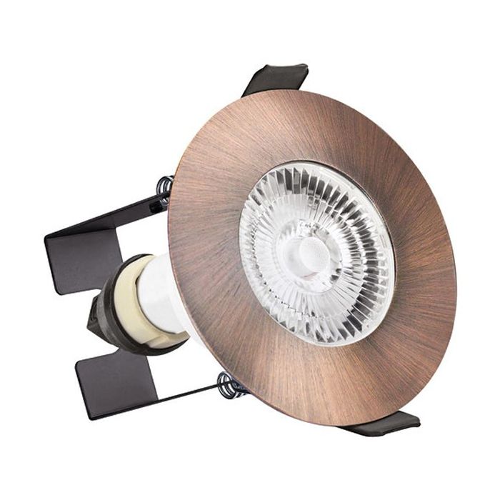 Integral LED Copper Round Fire-Rated Downlight With Insulation Guard