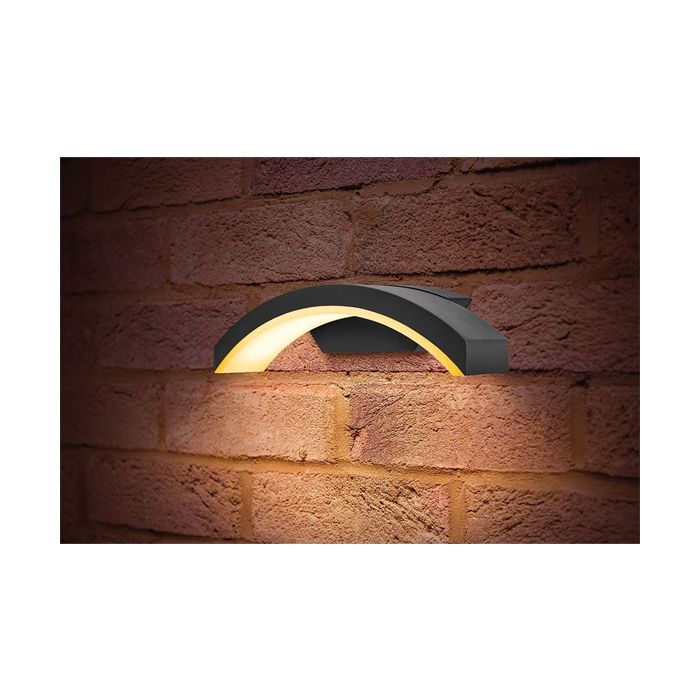 Integral LED Outdoor Curve Wall Light 7.5W 3000K 360lm IP54