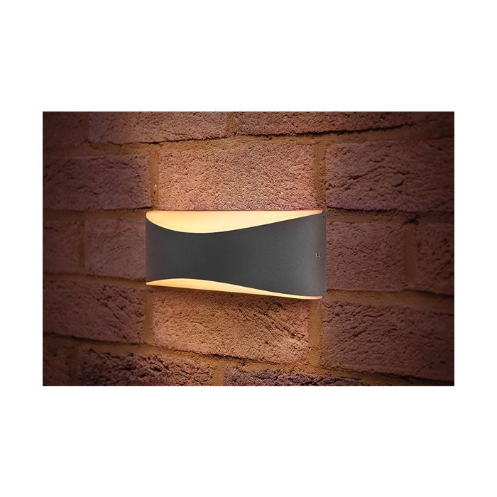 Integral LED Outdoor Wave Wall Light 7W 3000K 310lm IP65