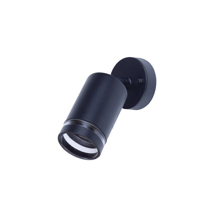 Integral Outdoor Stainless Steel Adjustable Wall Spotlight Light IP65 1 X GU10 Black