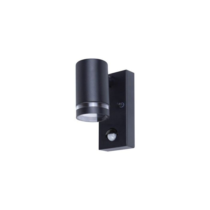Integral Outdoor Stainless Steel Down Wall Light PIR IP54 1 X GU10 Black