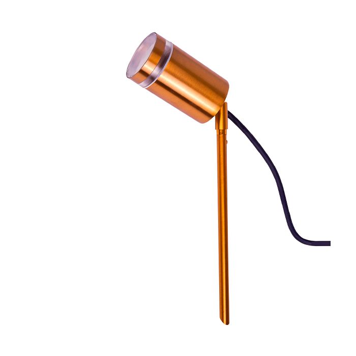Integral Outdoor Stainless Steel Spike Spotlight IP65 1 X GU10 Copper 