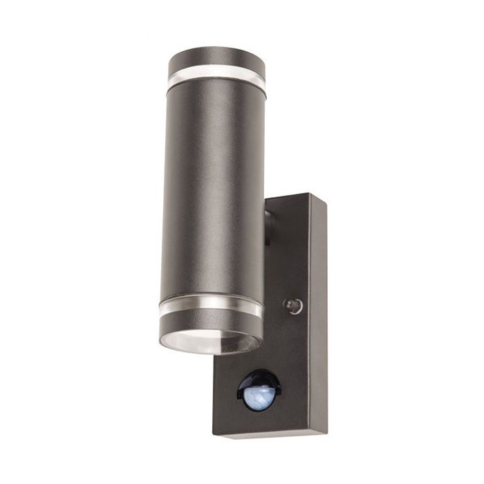 Integral Outdoor Up And Down Wall Light PIR Anthracite Grey 
