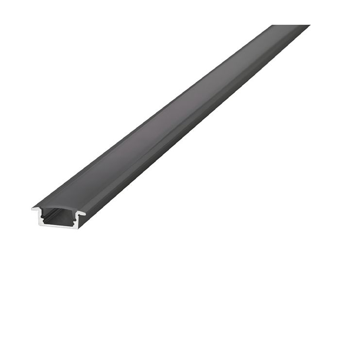 Integral Recessed Black LED Profile 23.2x7.9x2000mm Frosted Diffuser