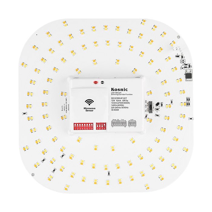 Kosnic 2D 12W (28W) LED lamp with motion and light sensor, 4 Pin Switchable CCT