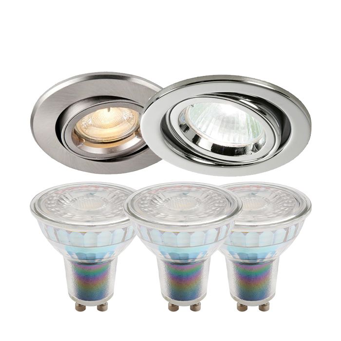 KSR Tiltable Downlight and Bell Halo Glass GU10 Bundle