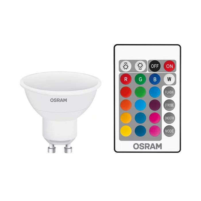 Ledvance 4.2W Superstar PAR16 120D RGBW Remote Control GU10 Spot 