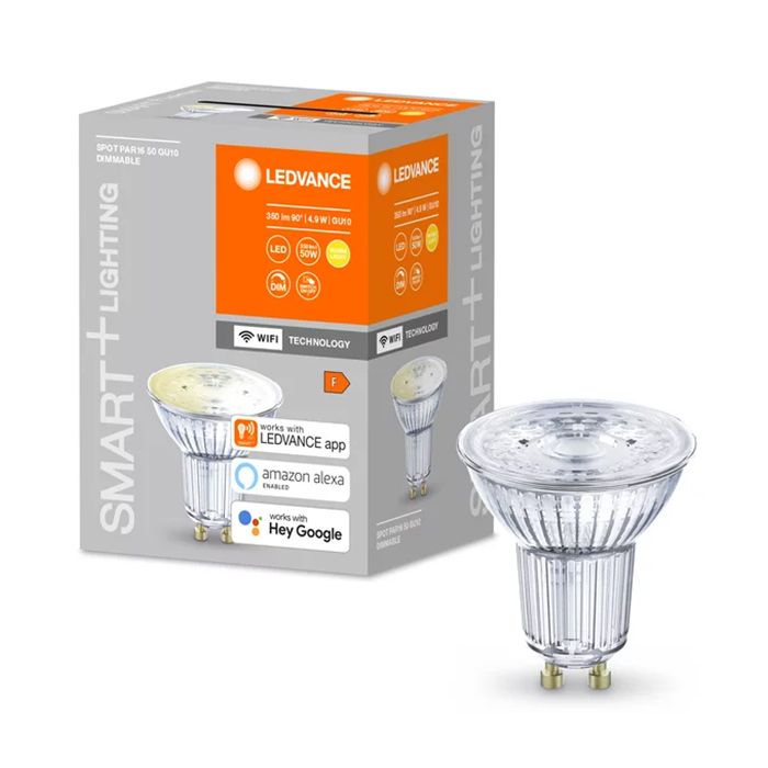 Ledvance 4.9W Smart Wi-Fi Dimmable LED GU10 Spot 2700K 