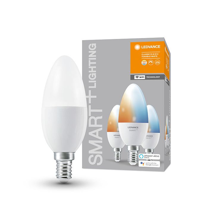 Ledvance 4.9W Smart Wi-Fi LED Candle Tunable White E14/SES 3 Pack