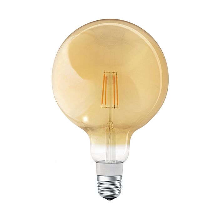 Ledvance Smart+ Bluetooth 5.5W Filament Globe Amber Gold Dim G125 E27 600lm 220-240V