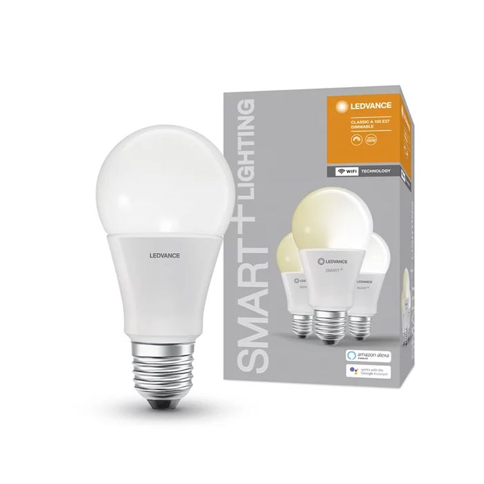 Ledvance Smart WIFI 14W LED GLS/A75 Bulb 2700K E27 3 Pack