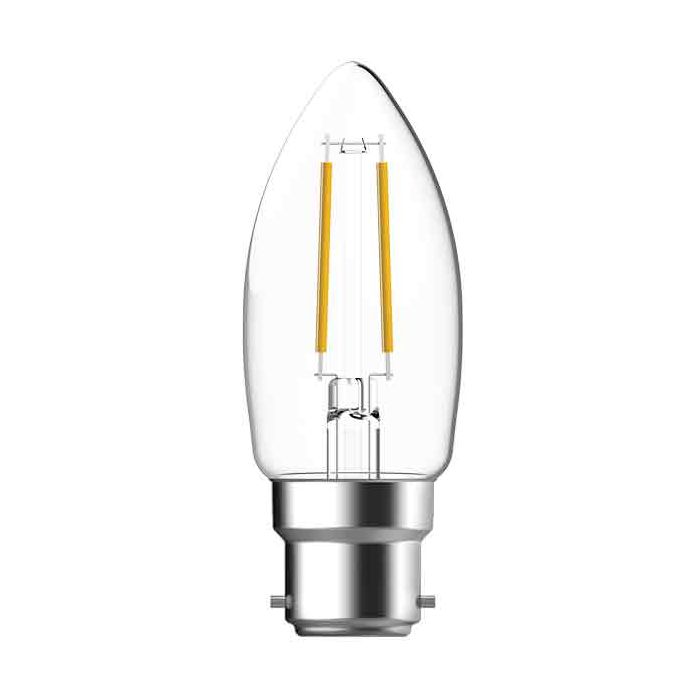 Megaman LED B22 Clear Filament Candle 4W Warm White