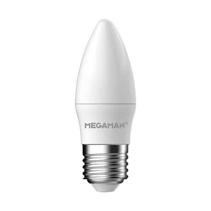 Megaman LED E27 Opal Candle 4.9W Cool White