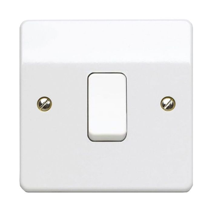 MK K4870 WHITE 1 Gang 1 Way 10A Plate Switch