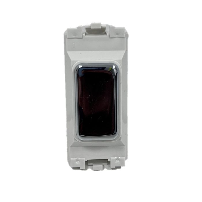 MK Logic K4881 Polished Chrome Module Blank with White Insert 