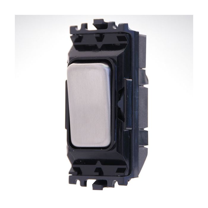 MK Logic K4881 Polished Chrome Module Blank with Black Insert