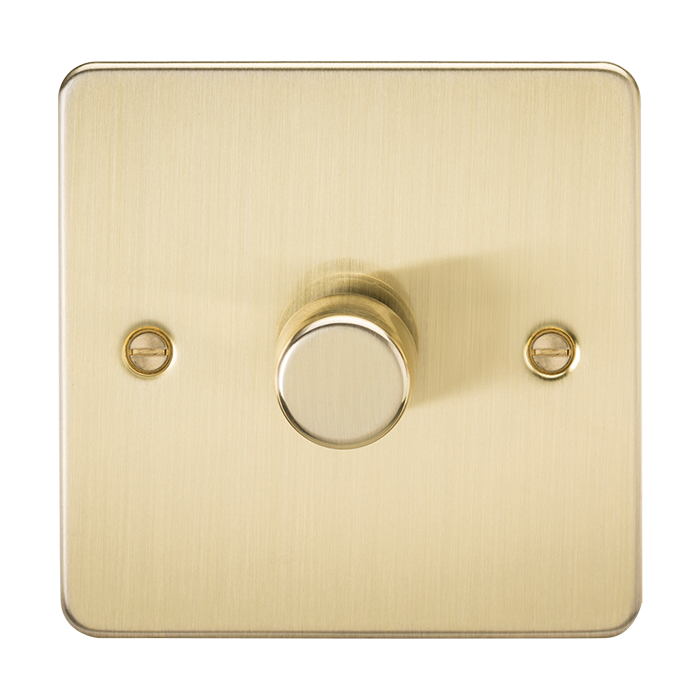ML Accessories Brushed Brass 1 Gang 2-Way 10-200W (5-150W LED) Intelligent Dimmer
