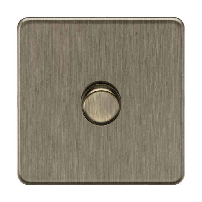 ML Accessories Screwless Antique Brass 1 Gang 2-Way 10-200W (5-150W LED) Intelligent Dimmer