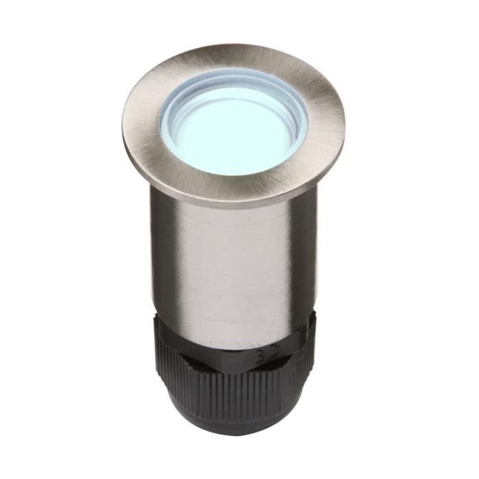 MLA Knightsbridge IP67 24V Small Stainless Steel Ground Fitting 4 x Blue LED