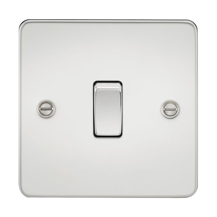 MLA Flat Plate Polished Chrome 1G Two Way Switch