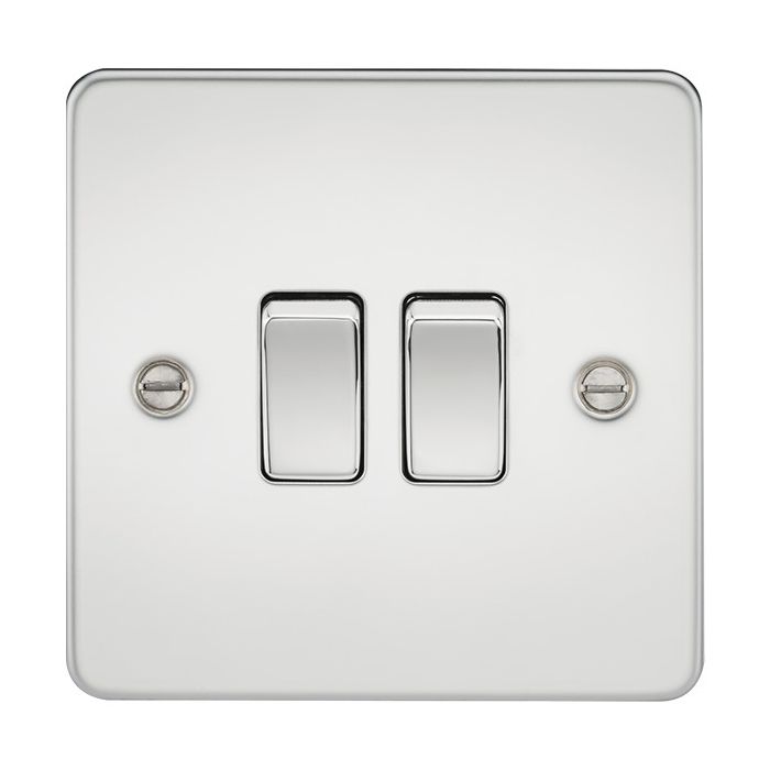 MLA Flat Plate Polished Chrome 2G Two Way Switch