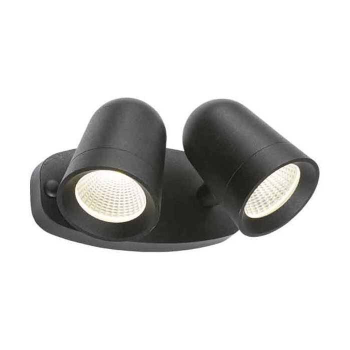 MLA IP65 18W LED Black Twin Spot