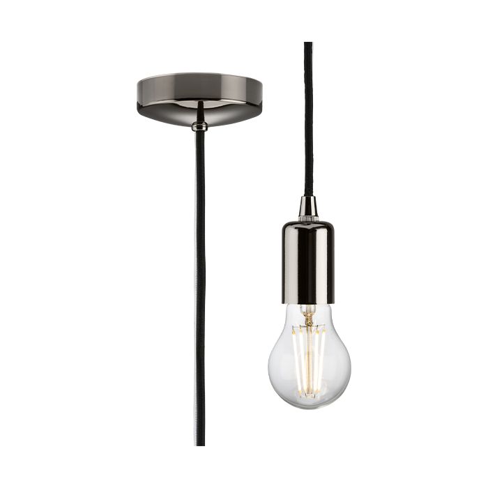 MLA Knightsbridge 1.8M E27 Contemporary Pendant Set  Black Nickel 