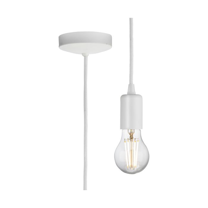 MLA Knightsbridge 1.8M E27 Contemporary Pendant Set  Matt White