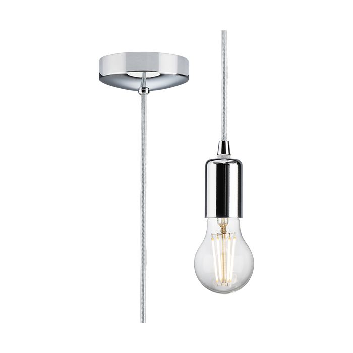 MLA Knightsbridge 1.8M E27 Contemporary Pendant Set  Polished Chrome