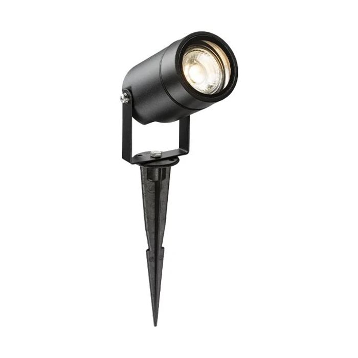 MLA Knightsbridge 230V IP65 Garden Spike / Wall Light  Black