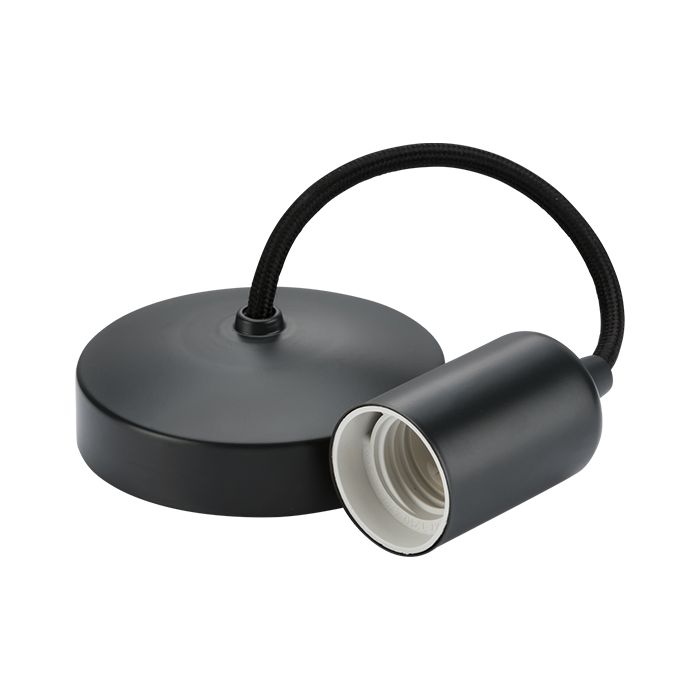MLA Knightsbridge 6 Inch E27 Contemporary Pendant Set  Anthracite