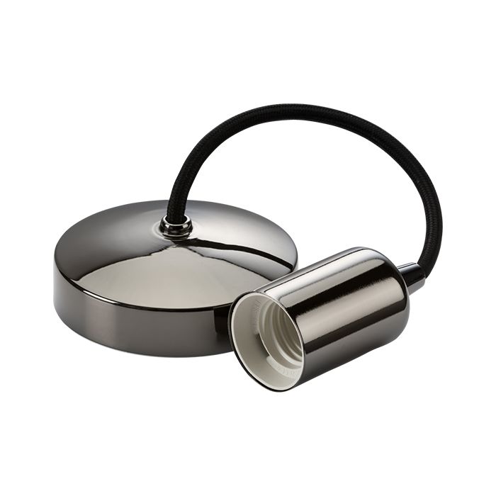 MLA Knightsbridge 6 Inch E27 Contemporary Pendant Set  Black Nickel