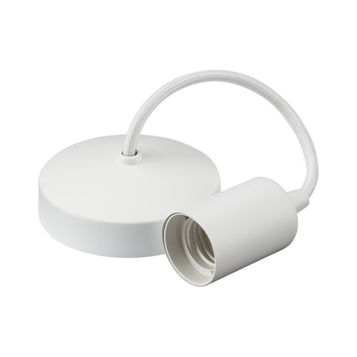 MLA Knightsbridge 6 Inch E27 Contemporary Pendant Set  Matt White