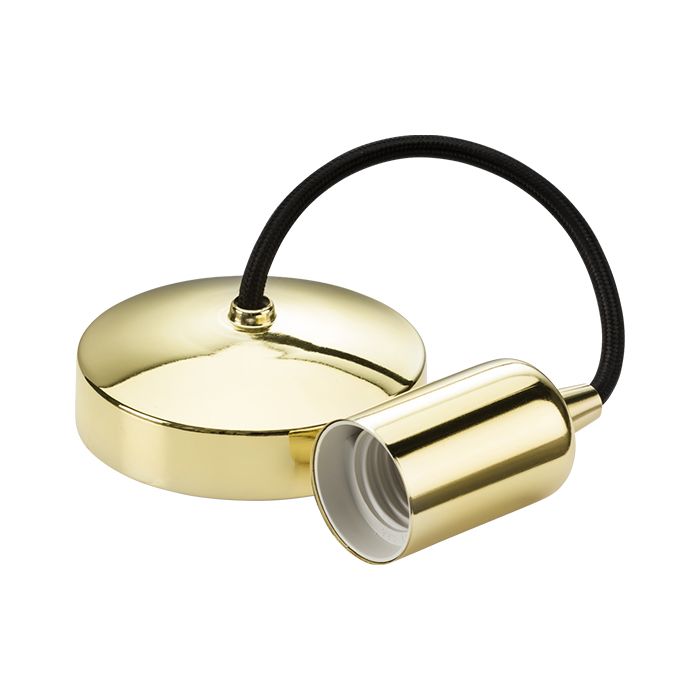 MLA Knightsbridge 6 Inch E27 Contemporary Pendant Set  Polished Brass
