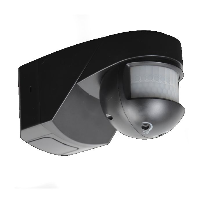 MLA Knightsbridge OS001B Black 200D Angle Professional Outdoor Motion Sensor 230V AC IP55