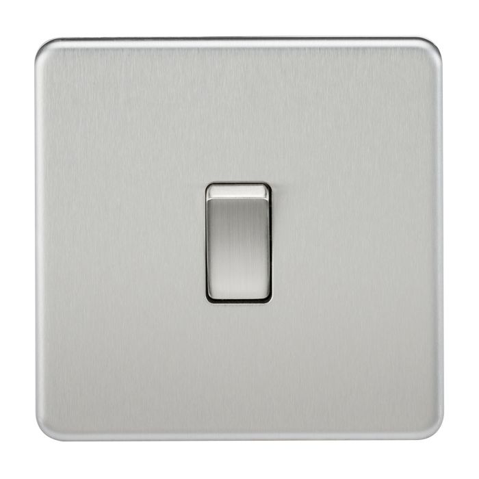 MLA Screwless 10AX 1G Intermediate Switch - Brushed Chrome
