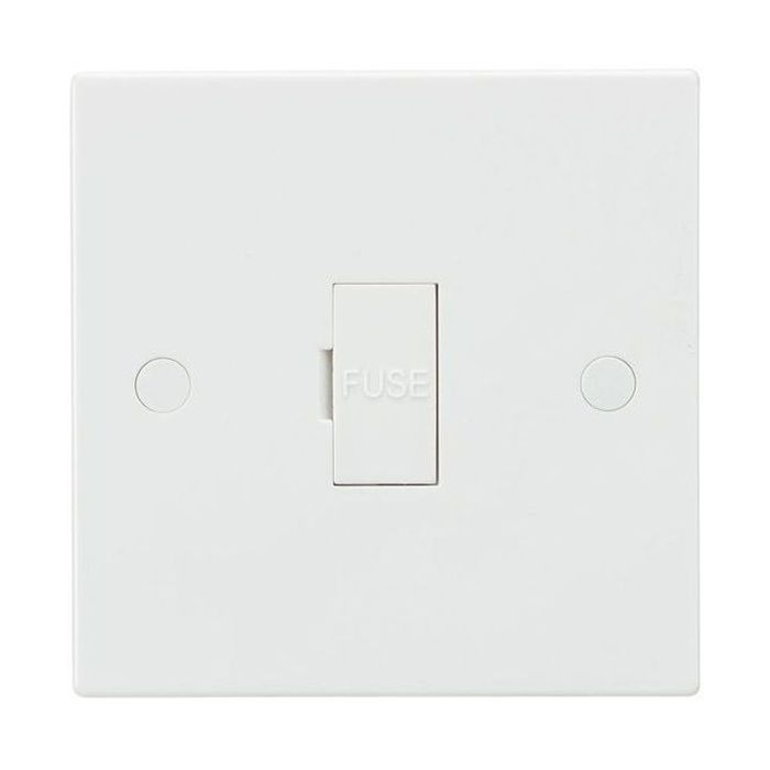 MLA Knightsbridge SN6000/10 (10 PACK) Square Edge White Plastic Unswitched Fused Connection Spur Unit 13A