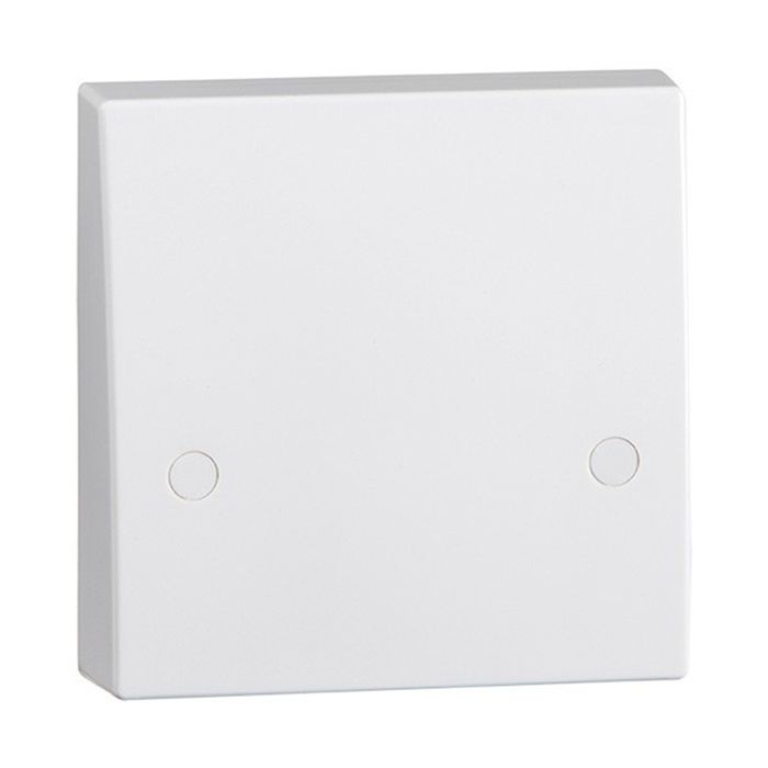 MLA Knightsbridge SN8340 Square Edge White Plastic Cooker Connection Unit Plate 45A