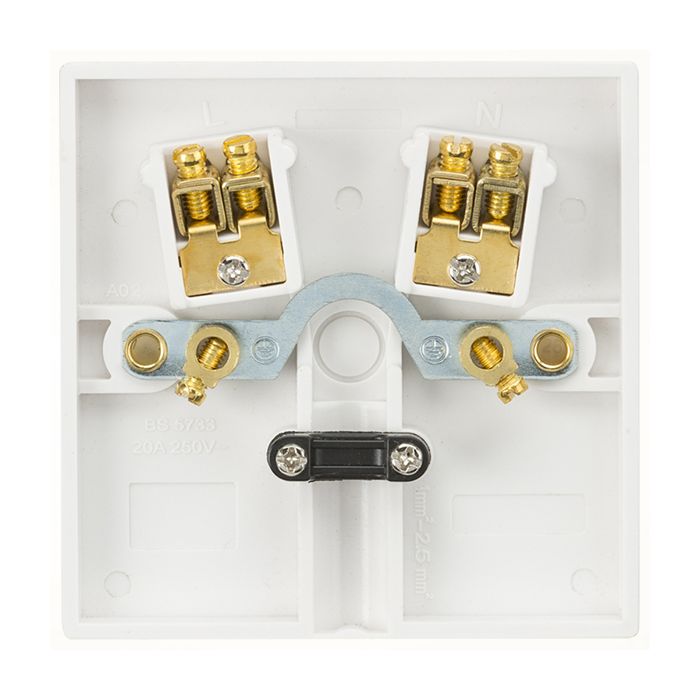 MLA Knightsbridge SN8342 Square Edge White Plastic 1 Gang Flex Outlet Plate 20A