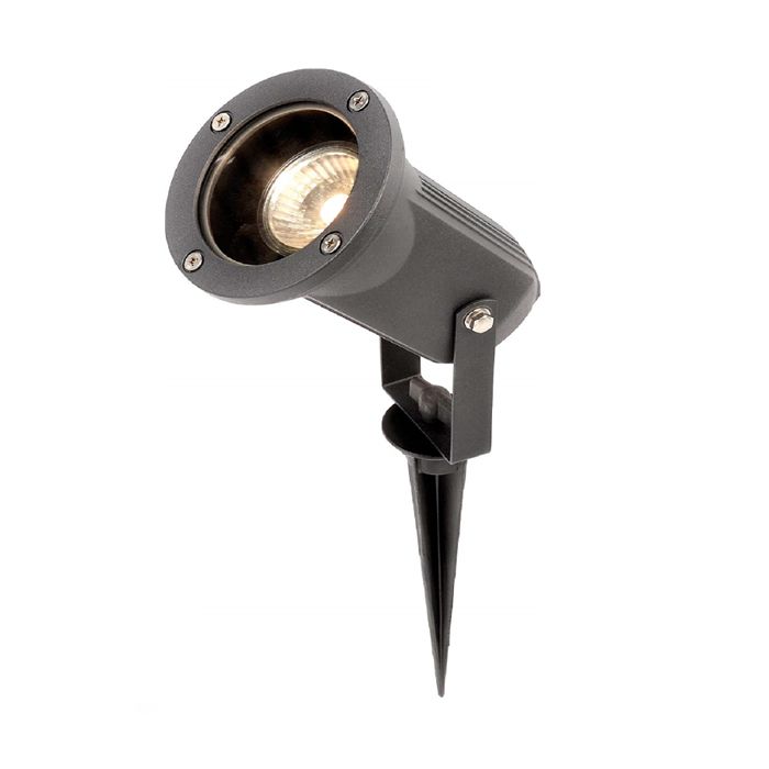 MLA Knightsbridge SPIKE50BL 50W GU10 Directional Garden Spike/Wall Spotlight