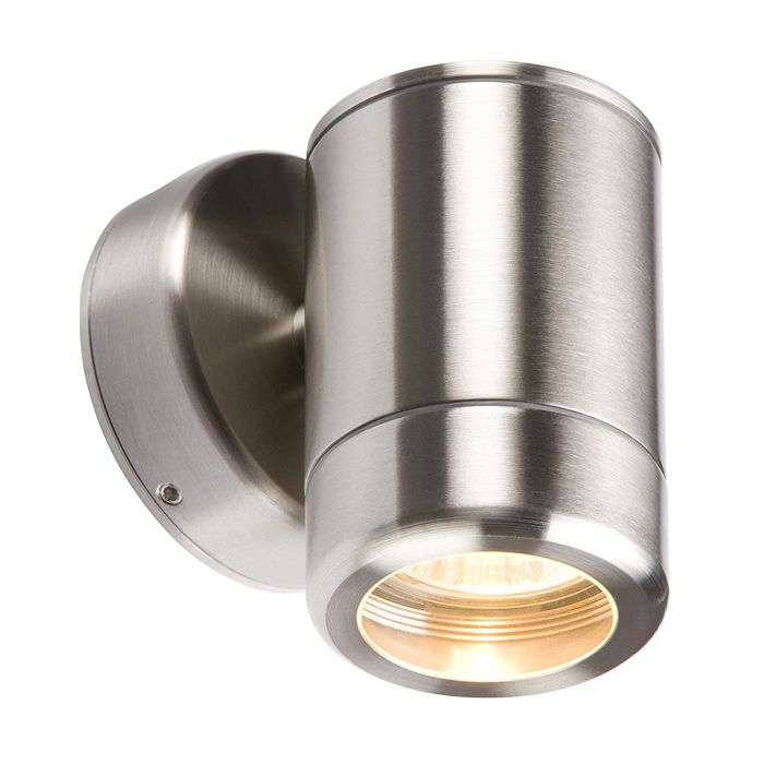MLA Knightsbridge WALL1L Stainless Steel Fixed GU10 Single Wall Light Fitting IP65 35W 230V