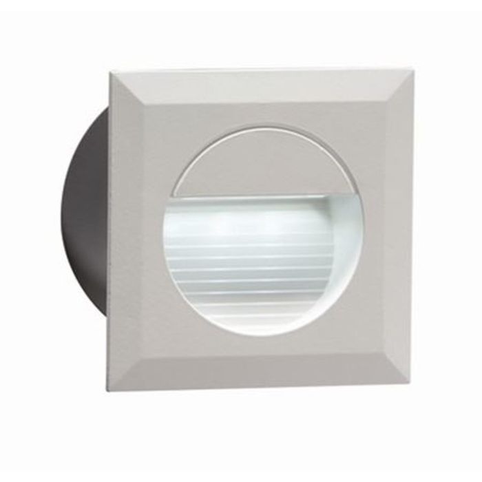 ML Knightsbridge NH019W White Aluminium Recessed SMD LED Square Guide Light IP54 1.2W 230V