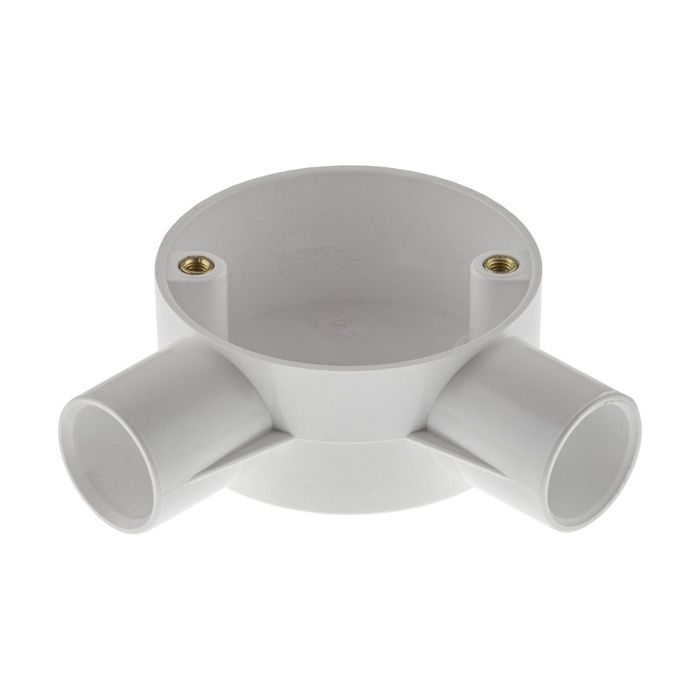 PVC Conduit Angle Box - 20mm White