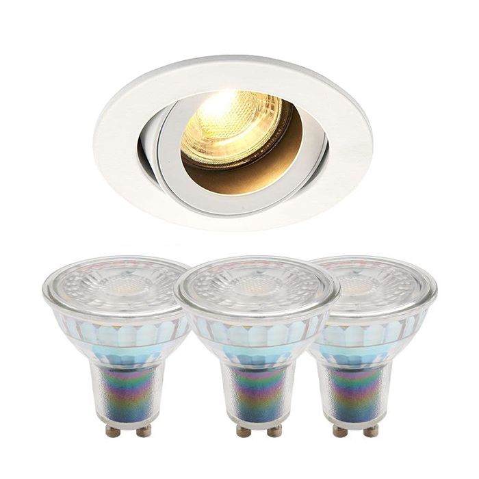 Saxby Tiltable Downlight and Dimmable Bell Halo GU10 Bundle 