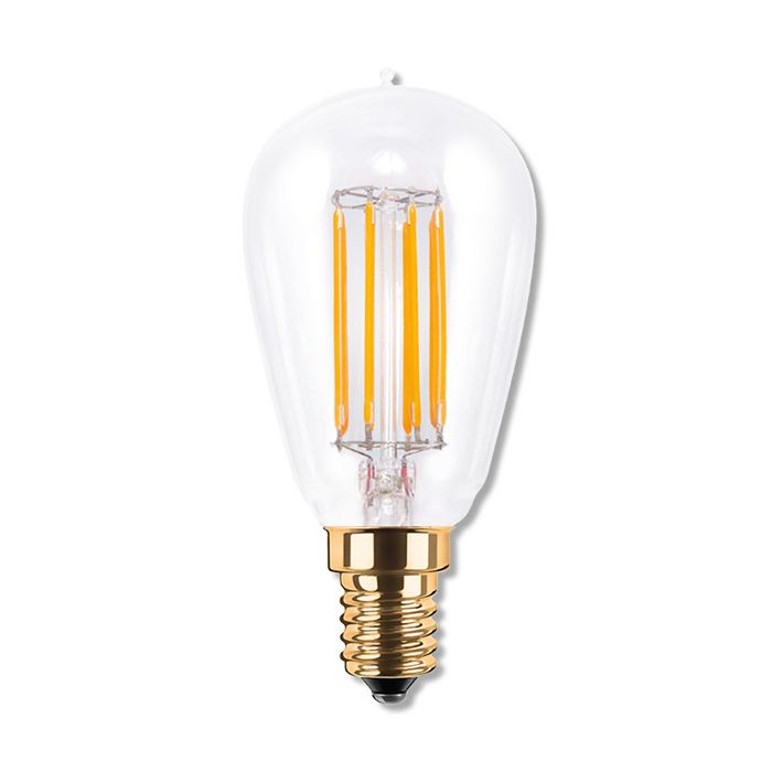 SegulaLED 50216 4.7w Radio Style Clear 100mm E14 280lm 2200k Dimmable