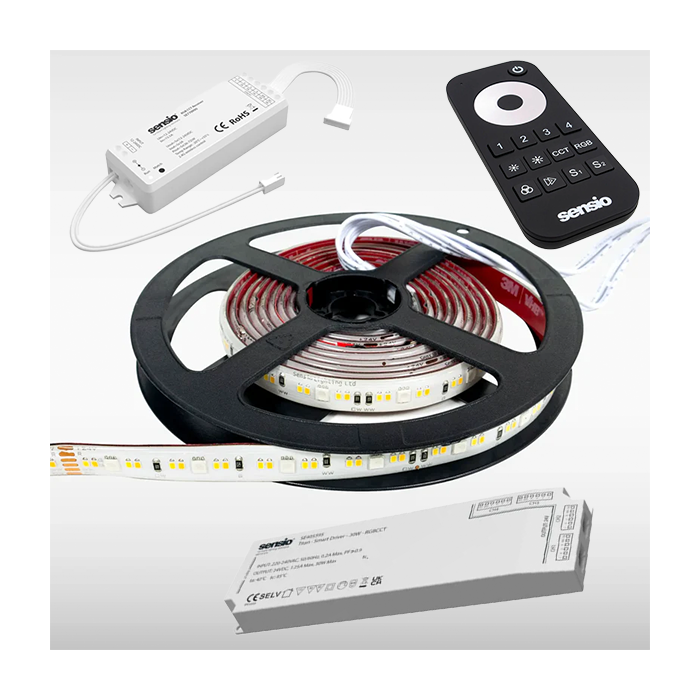 Sensio Flux RGBW LED Strip Kit with Remote & Driver 